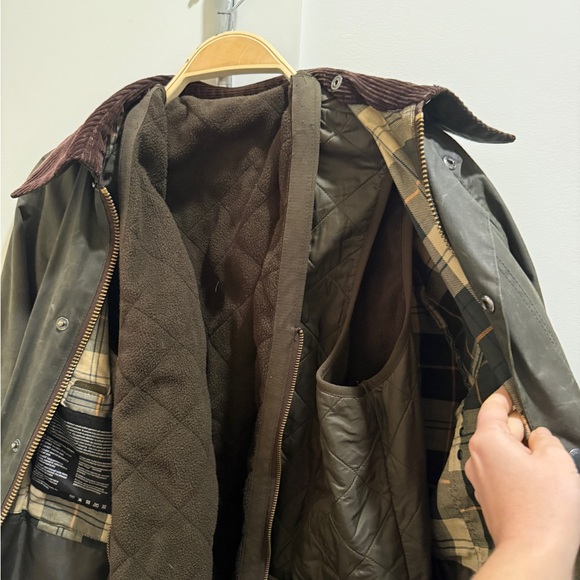 Barbour Bedale Men's Archive Olive Waxed Field Jacket with inner Vest - Picture 6 of 7